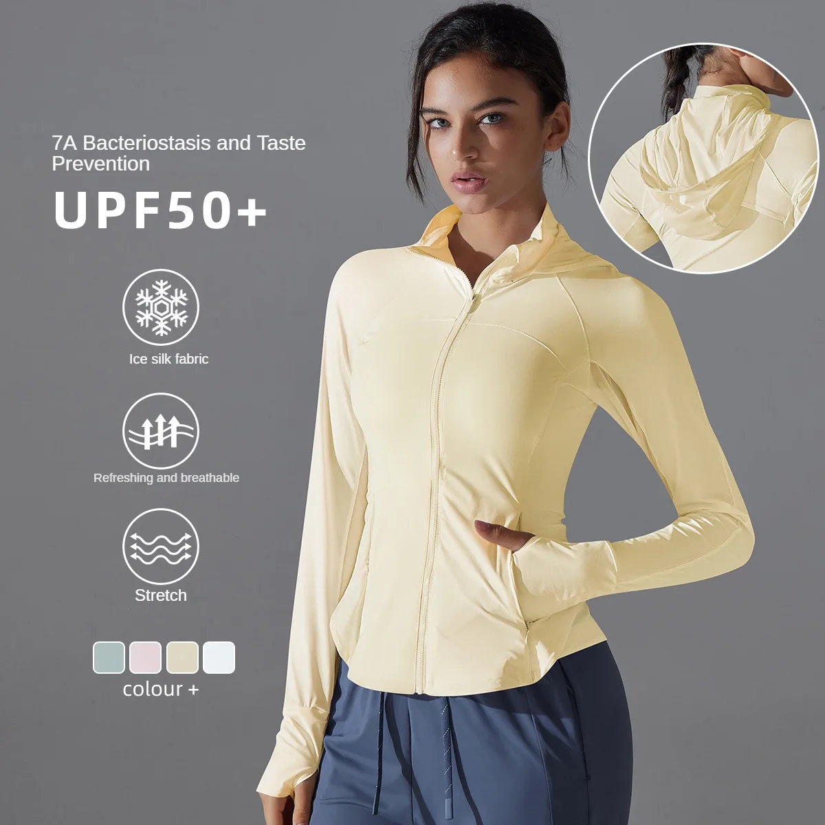 Крутая тонкая Солнцезащитная одежда для йоги из сырой вискозы с длинными