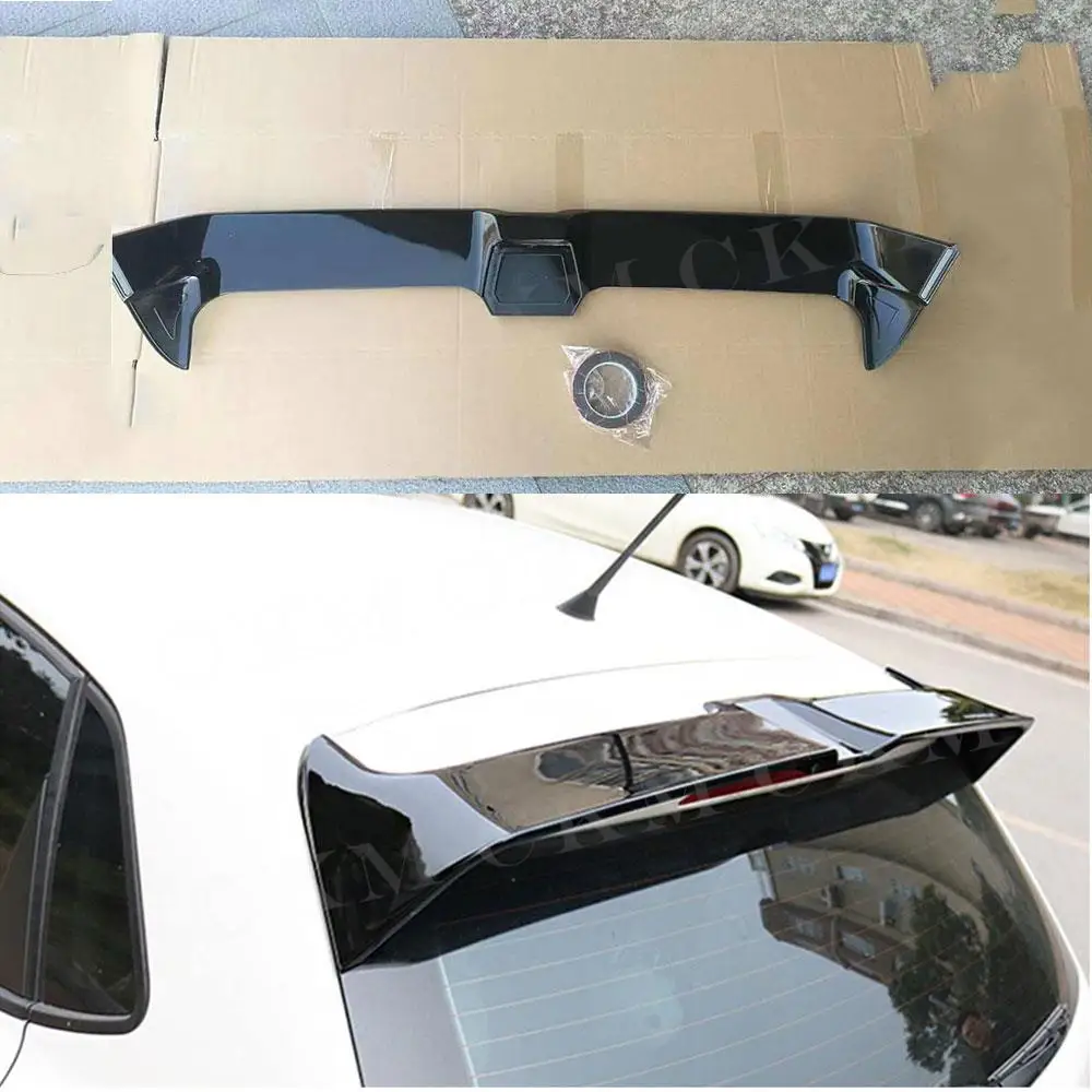 

Блестящий черный задний спойлер на крышу для Volkswagen VW Polo 2010-2016, крылья на лобовое стекло, автомобильный Стайлинг, задний спойлер белого цвета