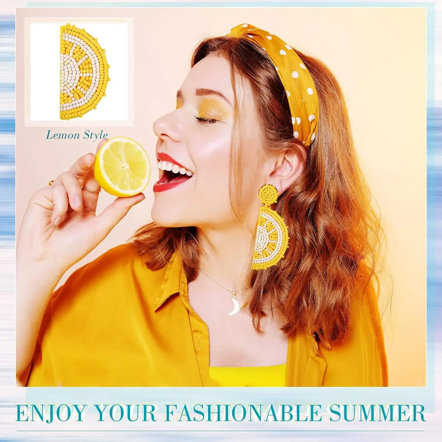 4 пары серег с фруктами и бисером богемные массивные висячие серьги арбузом