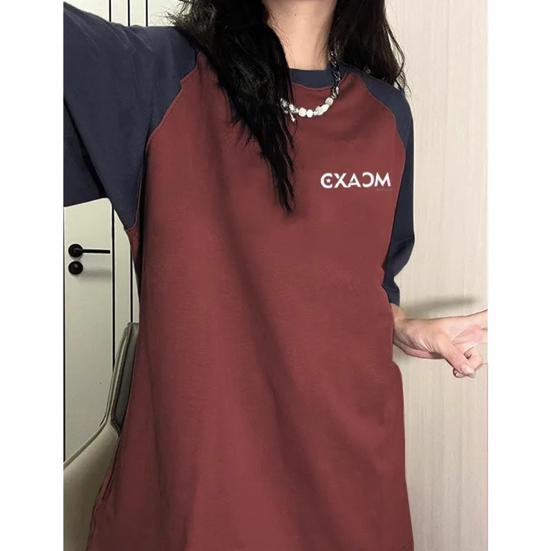 Женские футболки 2024 летняя повседневная Свободная Женская футболка с буквенным