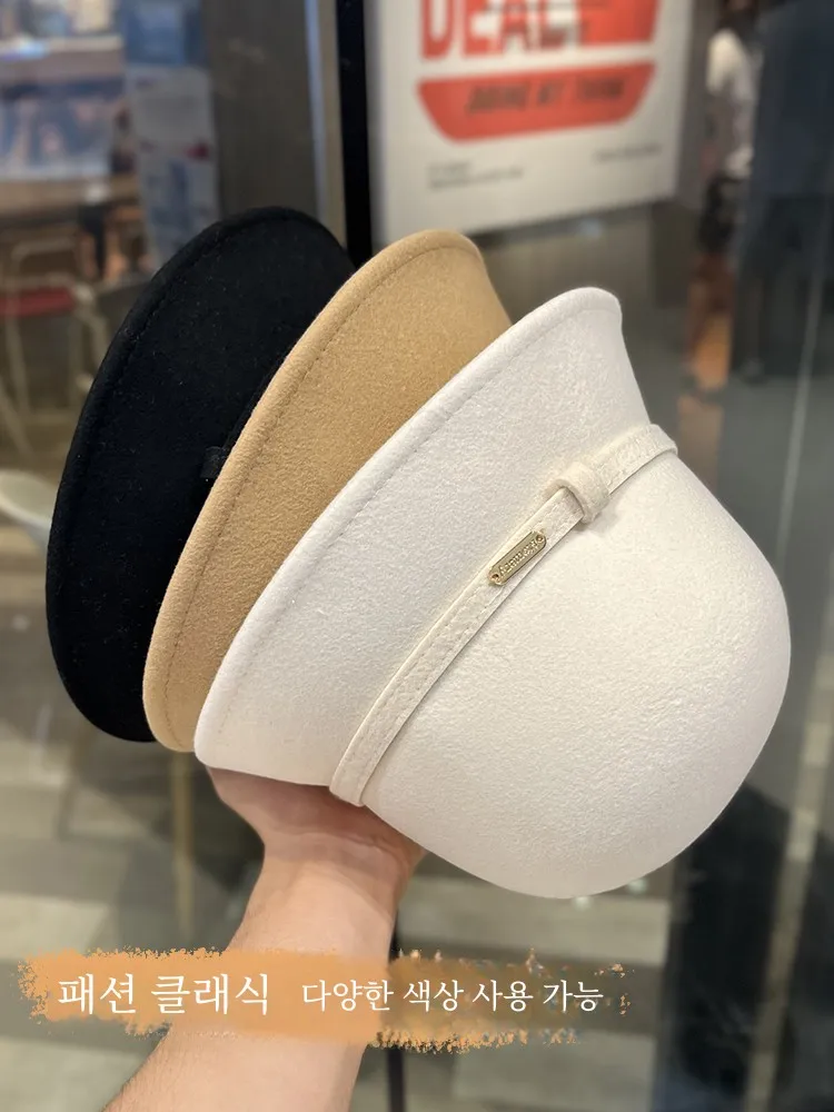 Hepburn Sle Французская шерстяная шапка из чистой шерсти Женская высококачественная