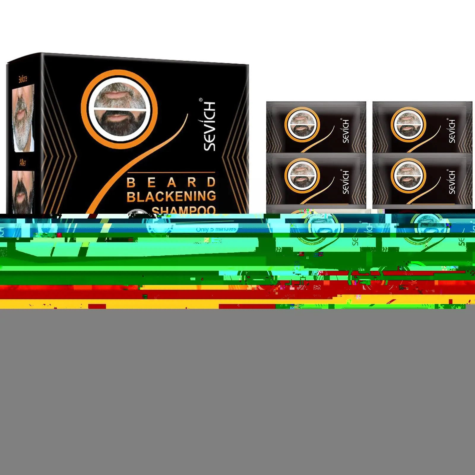 Guys Natural Beard Darkening Shampoo, Beard Blackening Shampoo, Instant Mustache Darkening Shampoo Beard Dye For Men P9S9