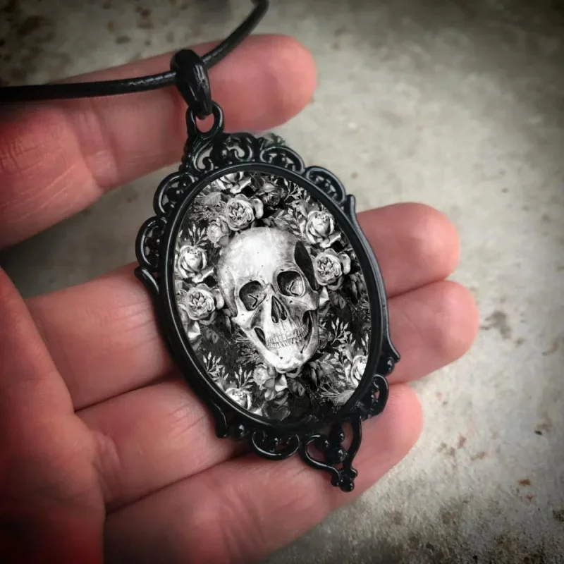 Модная готическая ведьма темный лес замок кулон ожерелье для мужчин женщин