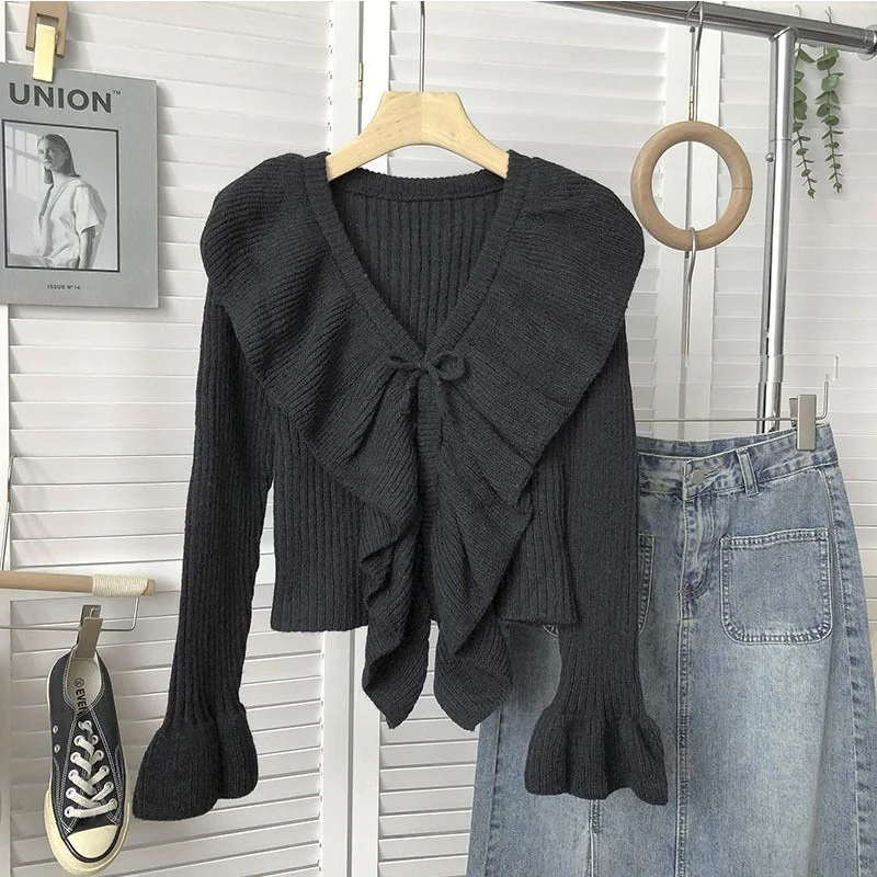 Осенне-зимние свитера женские пуловеры с длинным рукавом 2023 корейские модные