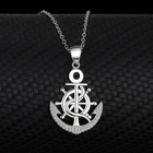 Ожерелье из стерлингового серебра s925 пробы, подвеска в ретро-стиле с пиратским якорем, Европейская и американская мода, ювелирные изделия