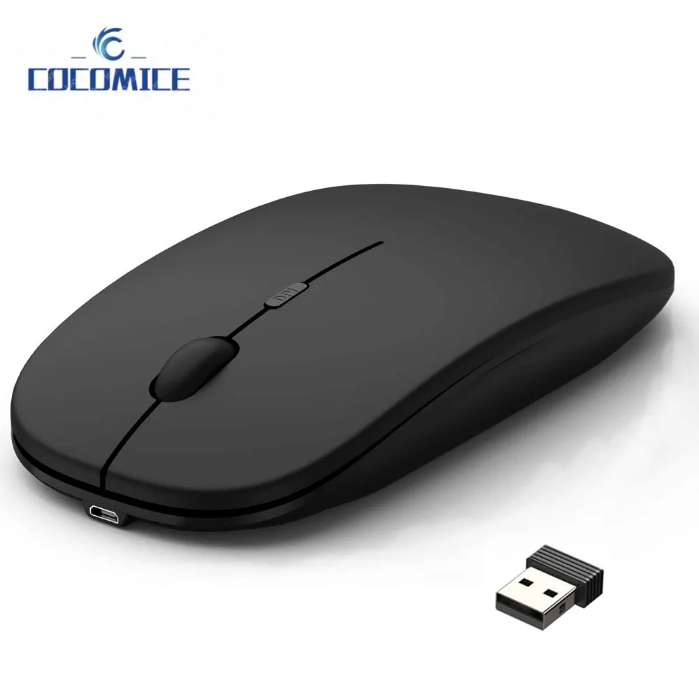 

Бесшумная ультратонкая Беспроводная перезаряжаемая мышь для ноутбука, компьютера, ПК, беспроводная мышь для геймеров, игровая беспроводная мышь inalambrico 2,4G