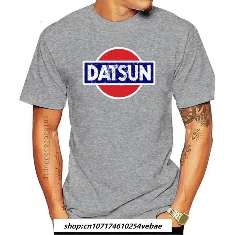 

New Datsun T-shirt Wagon Logo T Shirt Men Tshirt Black Clothing Japan Chic Tops Summer Tee Short Sleeve Red Car Streetwear