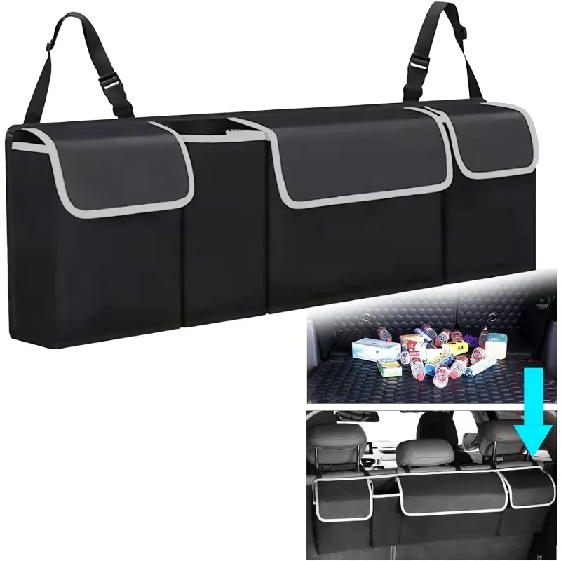 

Car Backseat Trunk Organizer, Trunk Backseat Storage Organizers for Car,Truck, SUV, Van Organizers Back Seat Pocket Oxford Cloth