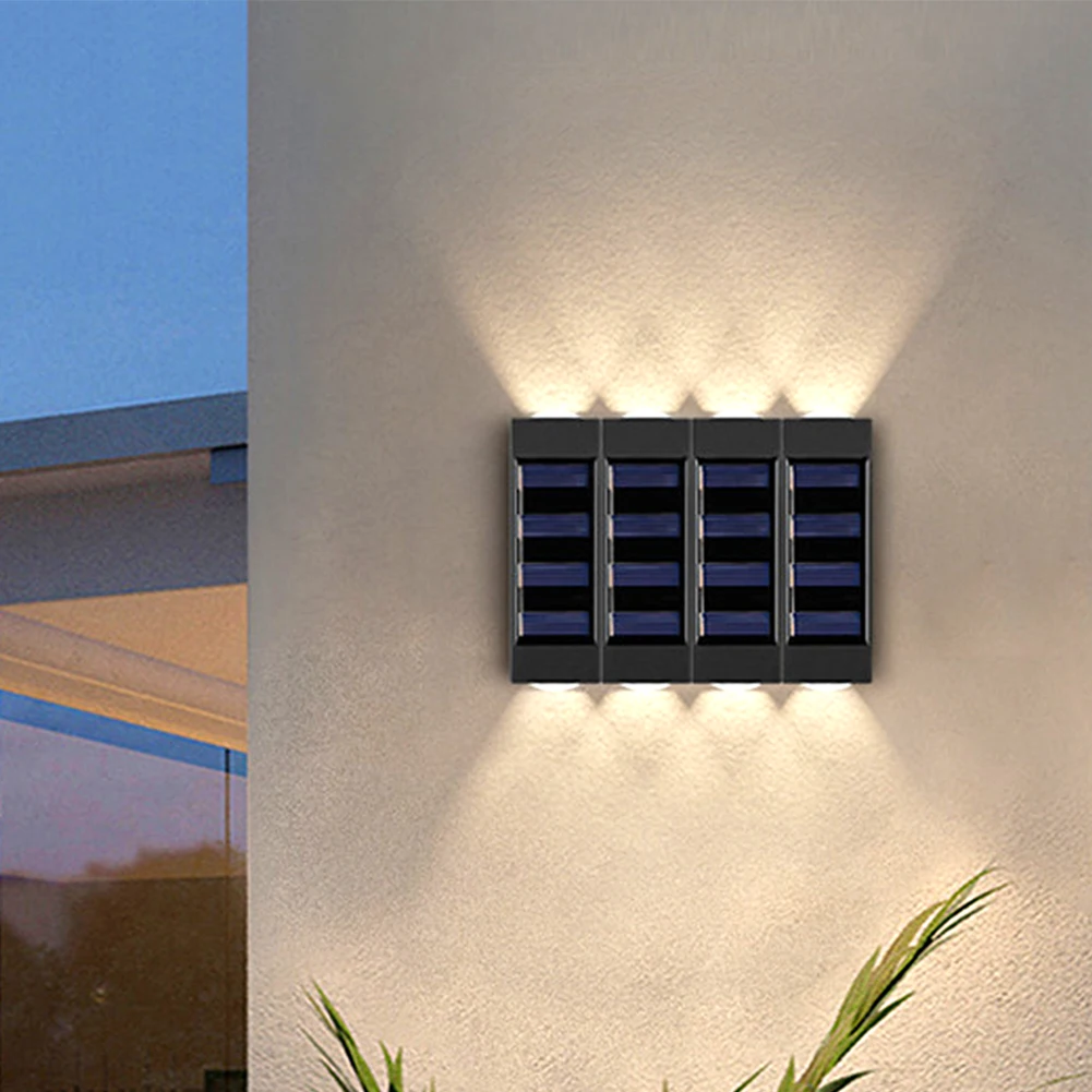 

Wall Splicing Solar Lights Fence Waterproof Solar Led Light Outdoor Wall Lamp Courtyard Street Landscape Garden Home Decor Lamp