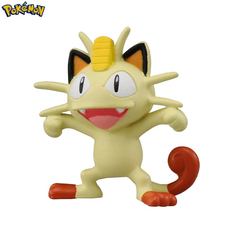 

Pokemon Meowth Mini Doll Static State Model Cute Cartoon Toy Game Periphery Tabletop Decoration Collectibles Display In Stock