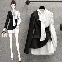 elegant blazer dress fashion design spring autumn womens suits jacket 2022 new white vestidos black coat two piece suit female