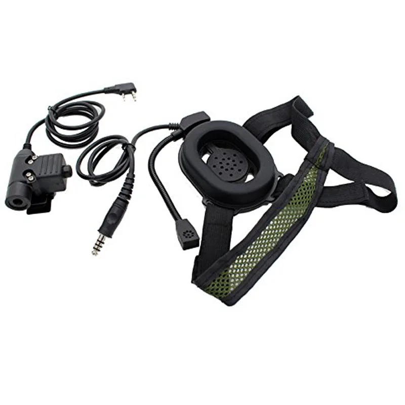 Baofeng Portable Radio Tactical Bowman Elite II Radio Headset Earpiece With U94 Style PTT For UV-5R Kenwood Walkie Talkie 2 Pin