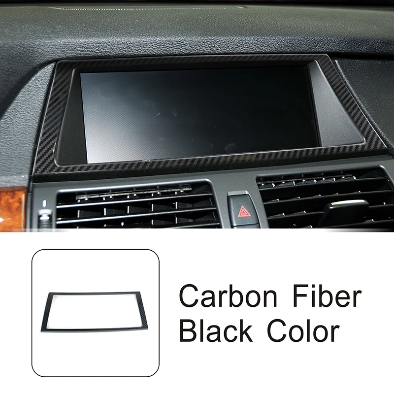 

Рамка Панели навигатора GPS для консоли, цветная отделка из углеродного волокна для BMW X5 E70 X6 E71 2008-2014, стикер для автомобильных аксессуаров