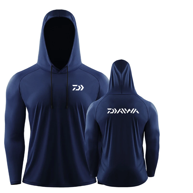 

2022 New Daiwa sunscreen clothing hooded long sleeve fitness outdoor fishing jacket quick-drying running autumn Fishing wear