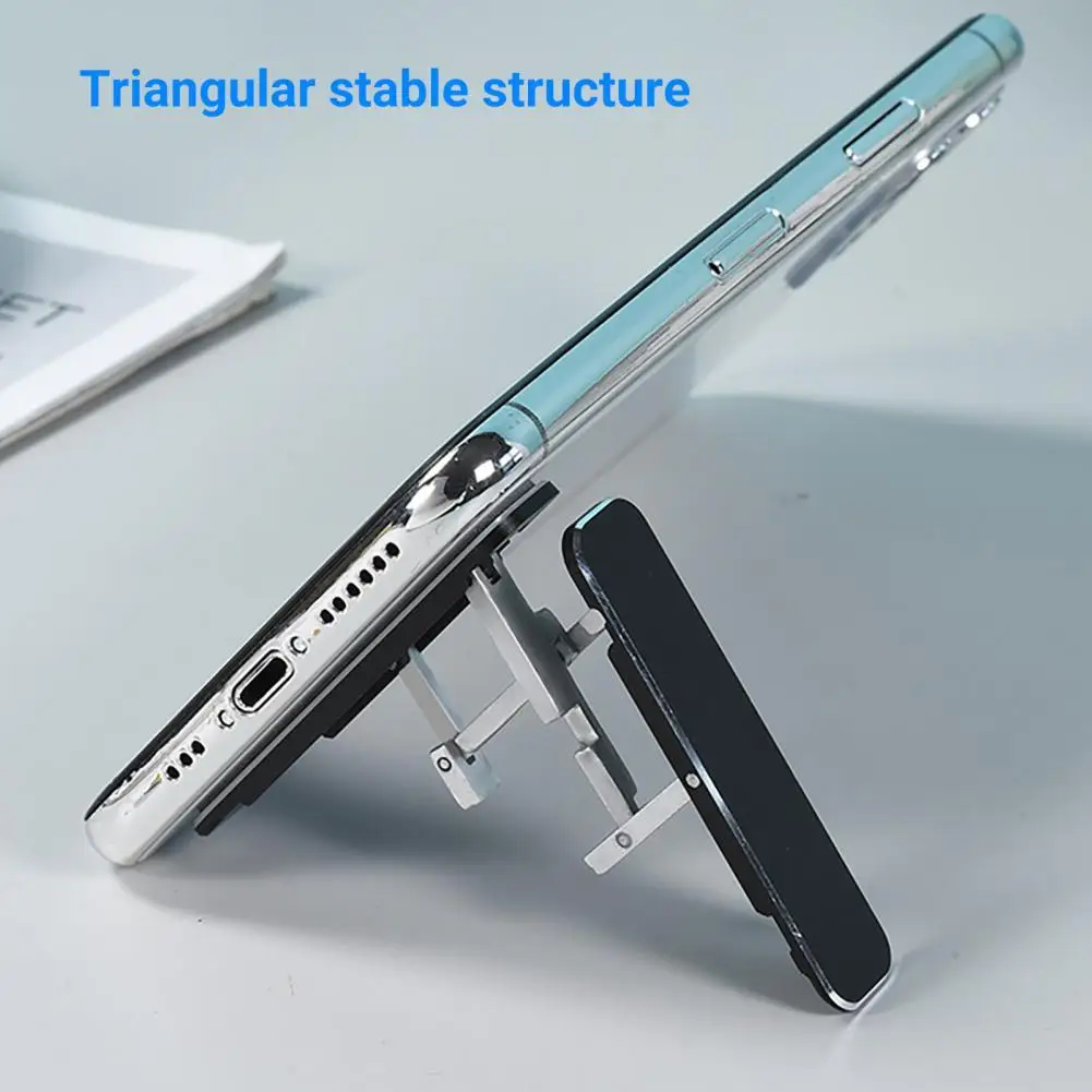 

Ultra-thin Stable Desk Smart Phone Mini Lazy Bracket Lightweight Phone Mount Strong Bearing Capacity for College Dorm