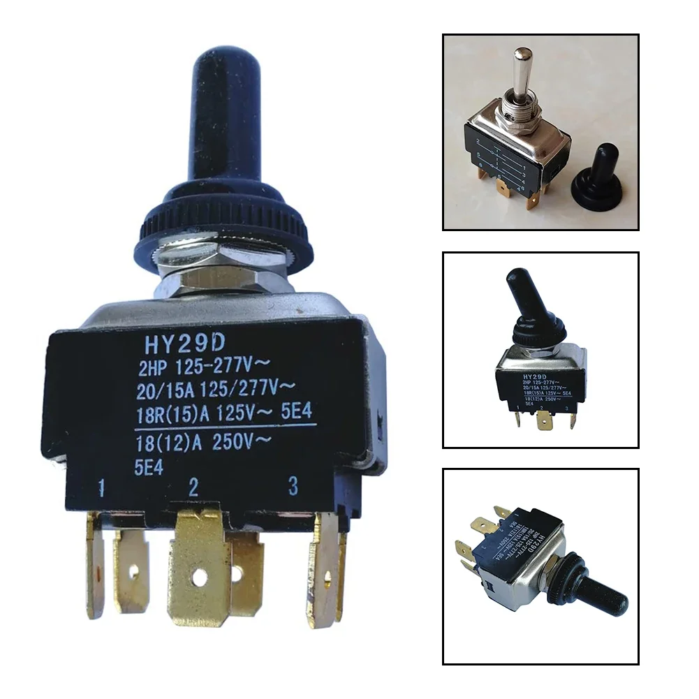 1 шт. для HY29D тумблер 2HP 18A 250 В 6-контактный пылезащитный DPDT ON-ON с силиконовым
