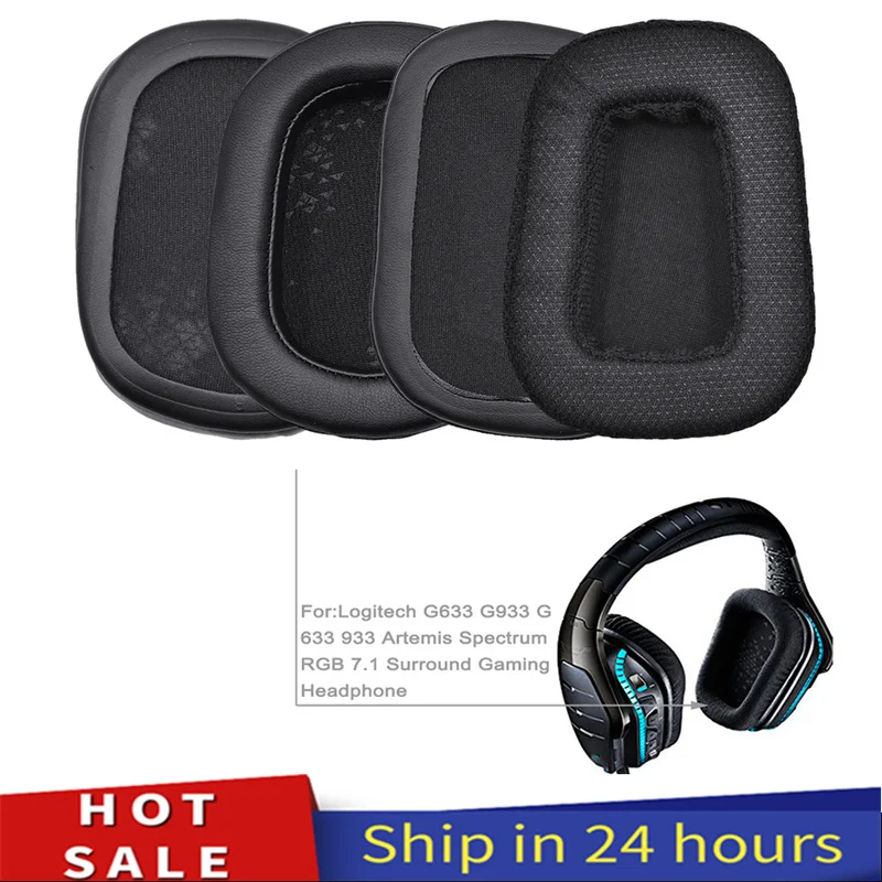 

Replacement Earpads For Logitech G633 G933 G533 Gaming Headset Ear Cotton Earmuffs Breathable Mesh Head Beam