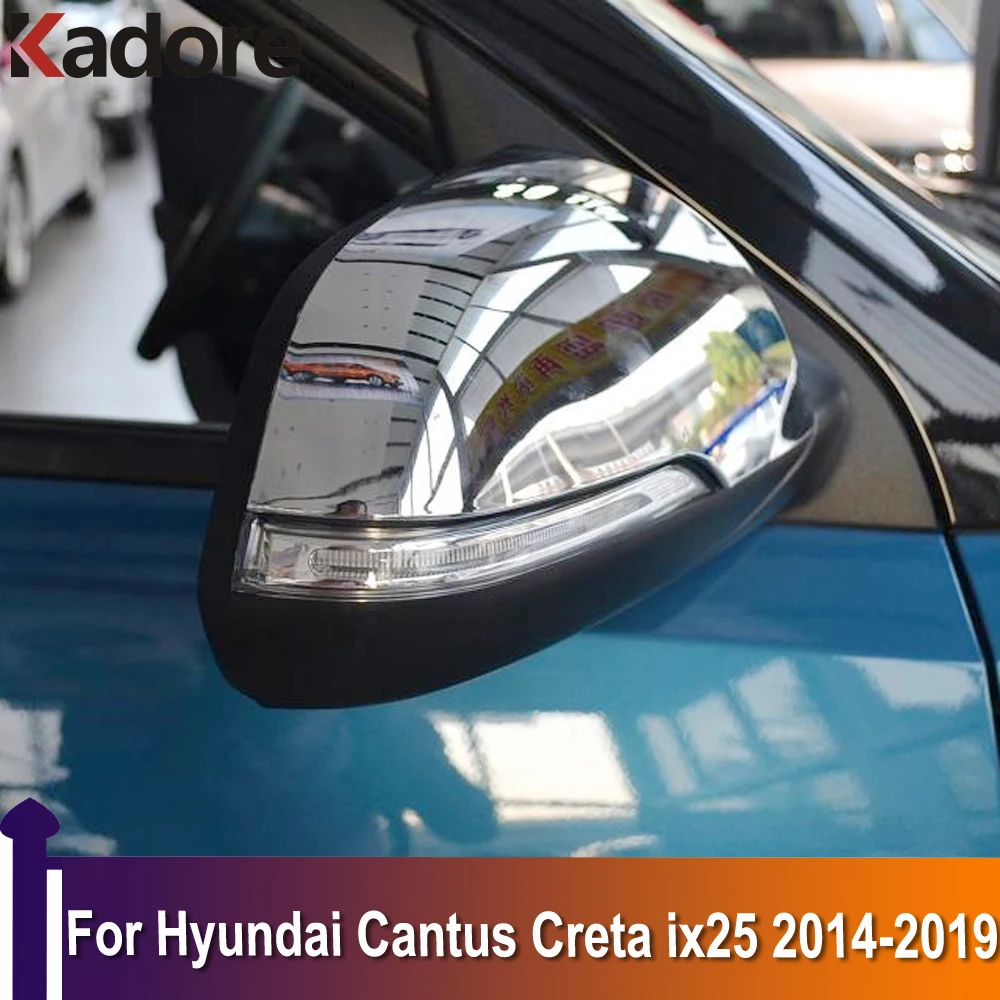 

Накладки на дверные зеркала заднего вида для Hyundai Cantus Creta ix25 2014 2015 2016 2017 2018 2019, хромированные автомобильные внешние аксессуары
