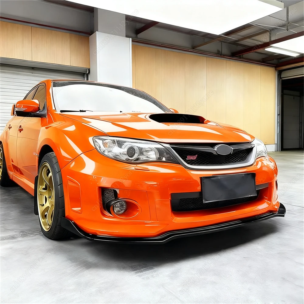 Фото Для Subaru Impreza WRX STI 2011-2014: Передний бампер, сплиттер, диффузор, нижний воздухозаборник, ABS, черный, тюнинг-комплект №2