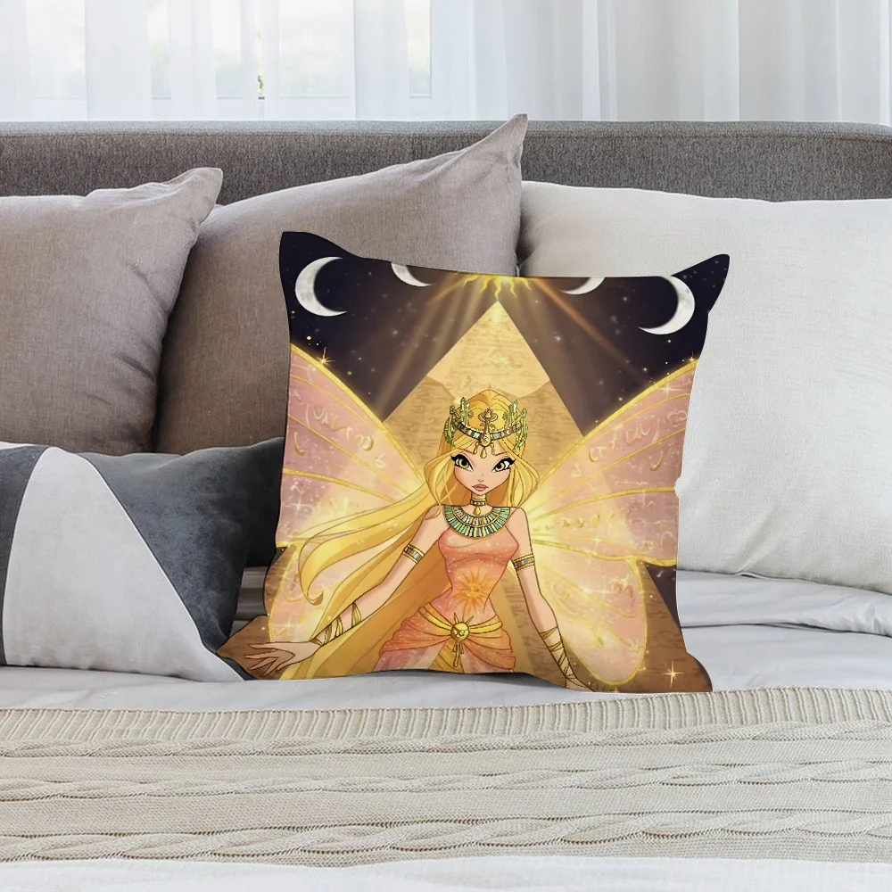 Аниме девушка W-Winx клубные наволочки короткие плюшевые диван декоративный