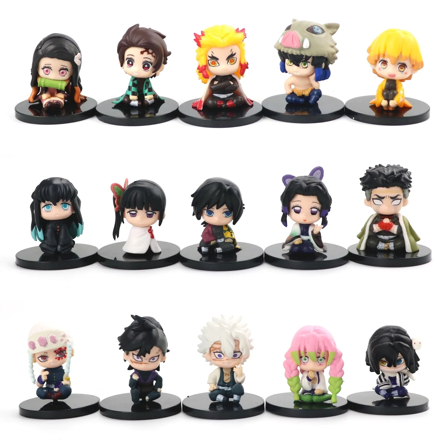 

10pcs Demon Slayer Kimetsu Anime Figure Kawaii No Yaiba Kamado Tanjirou Action Figure Agatsuma Zenitsu Hashibira Inosuke Doll