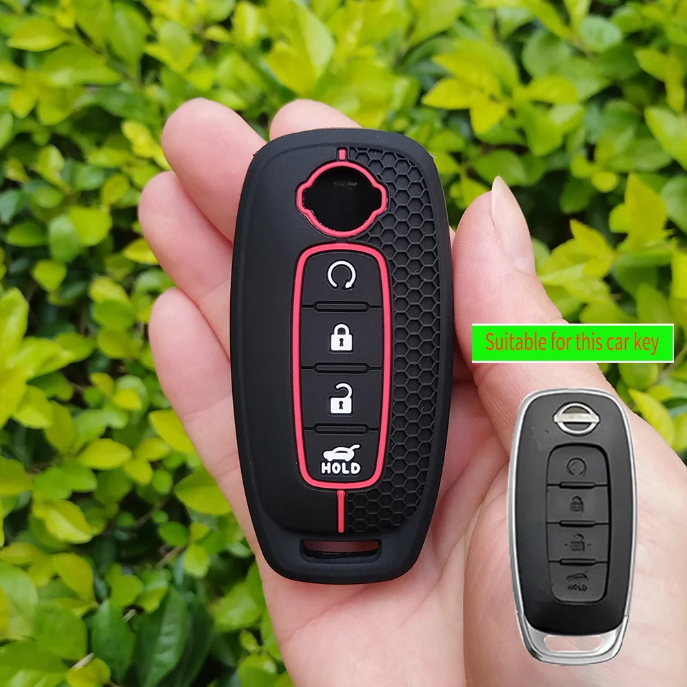 

Новый силиконовый чехол для ключей, чехол для ключей для Nissan Qashqai J12 E-Power Teana X-trail Kicks Juke Altima Ariya, аксессуары