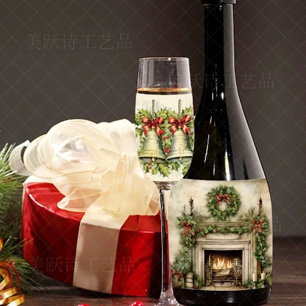 9 шт. наклейки на бутылки вина