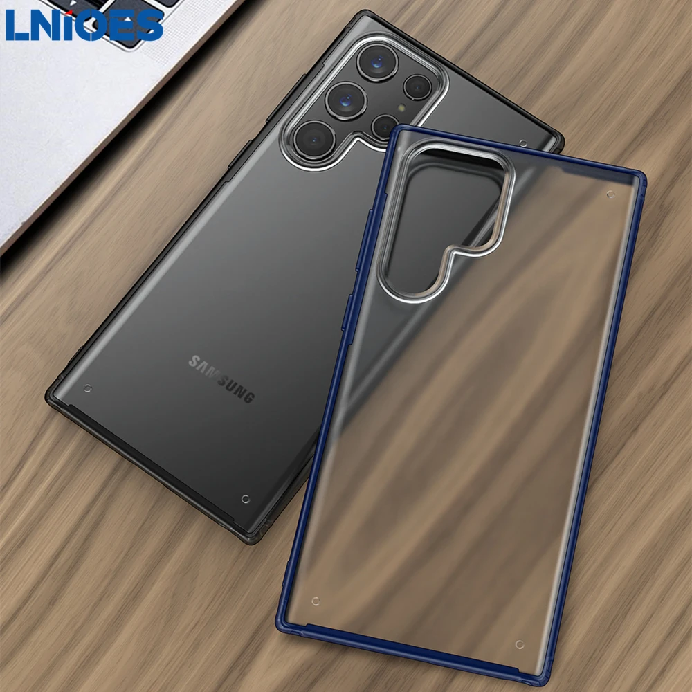 

LNIOES для Samsung S22 Ультра чехол S22 Plus силиконовый PC матовый прозрачный чехол противоударный чехол для Samsung S22 чехол
