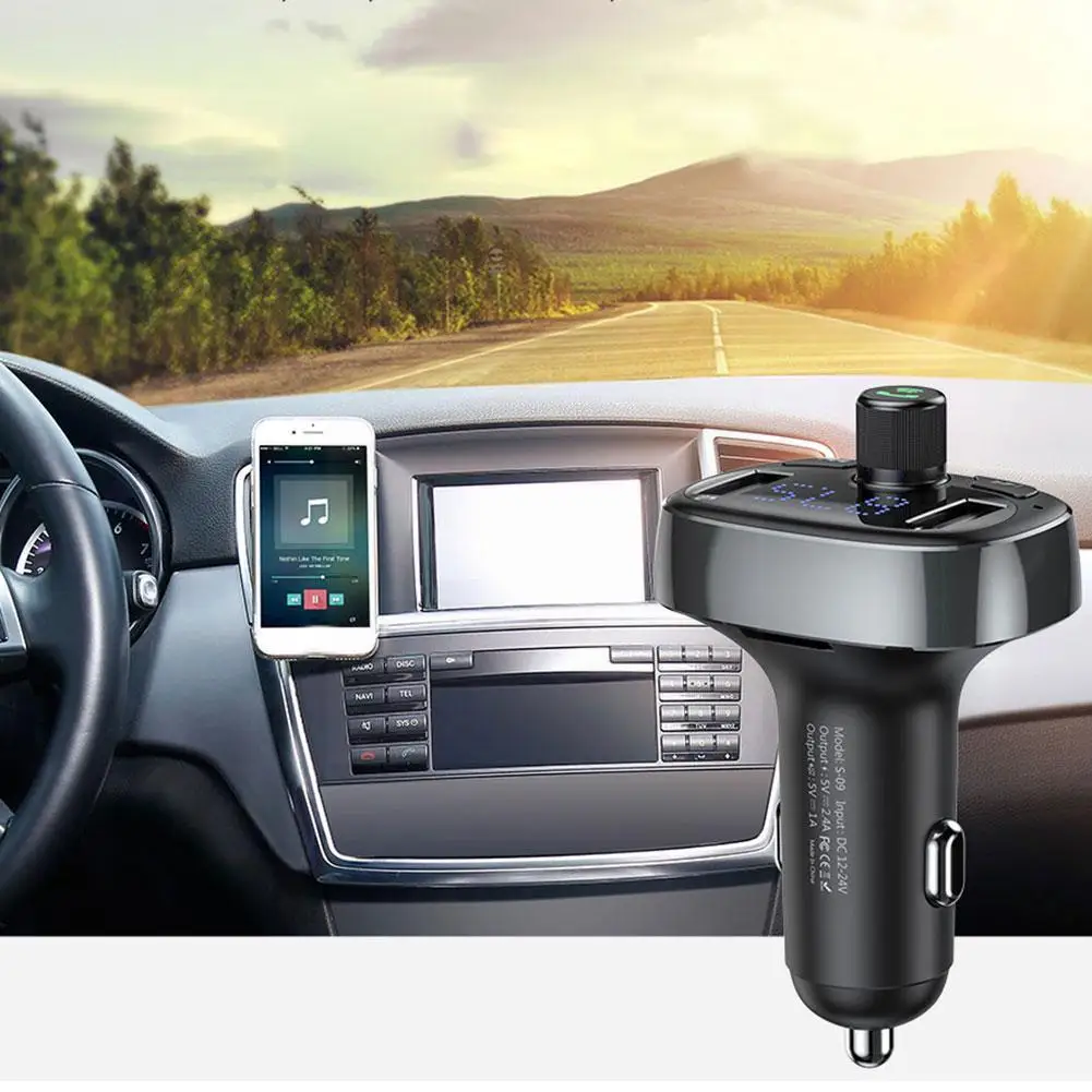 

Dual Usb Car Player Support U Disk Tf Card And Fm Transmitter 12-24v Applicable Charger Trucks Phone And To Mobile J8i5
