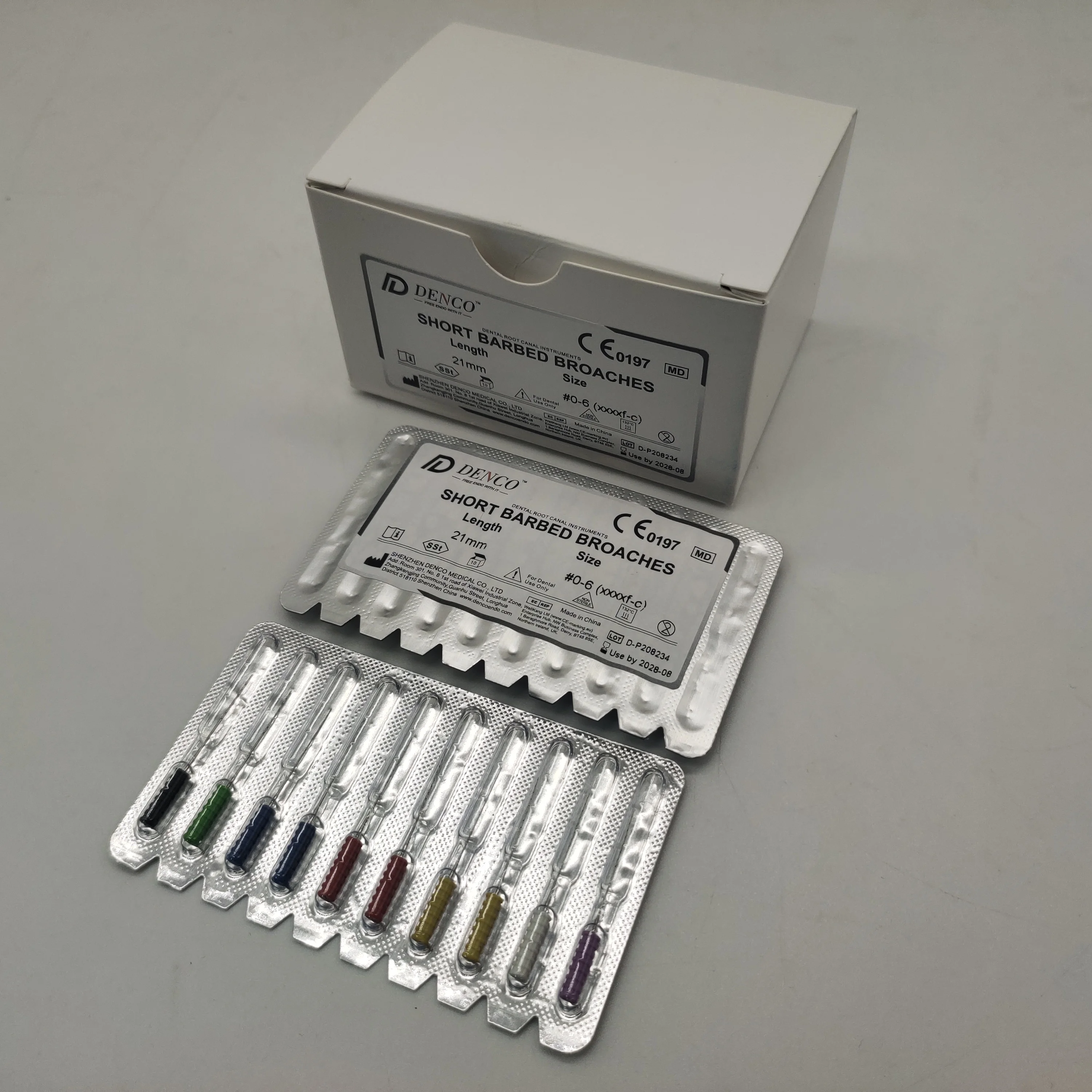 Короткие зубчатые бусины Denco 21 мм ассорти № 0-6 стоматологические инструменты для