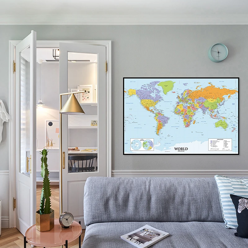 Рисунок 5 - 59x42 см Нетканая карта мира офисные