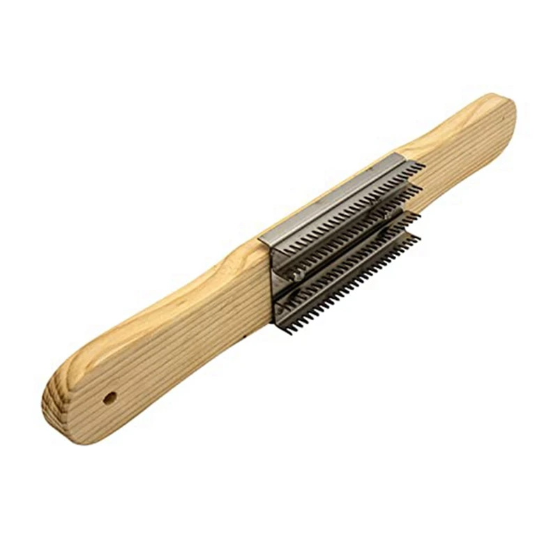 

HLZS-Buff Rake Wood Handle 15 Inch Buffing Rake For Cleaning Buffing Wheel Or Airway Buffing Wheel