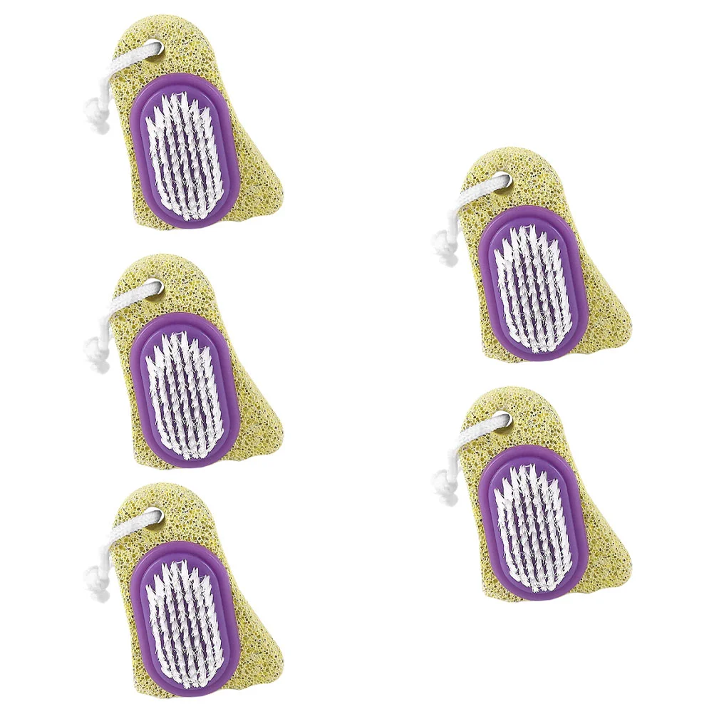 5 шт. двухсторонний пемза для удаления камней с кистью инструменты педикюра ног