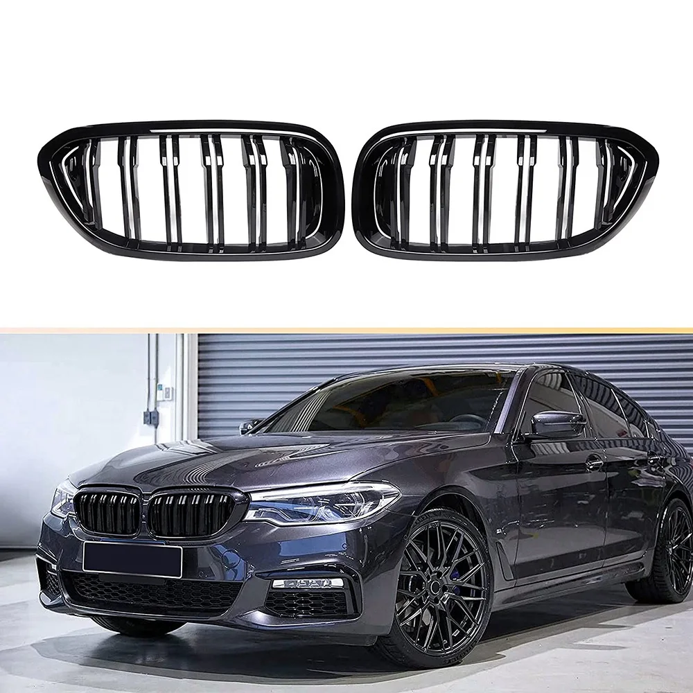 Автомобильный глянцевый черный Передний решетчатый гриль для BMW 5 серии G30 G31 G38 M5