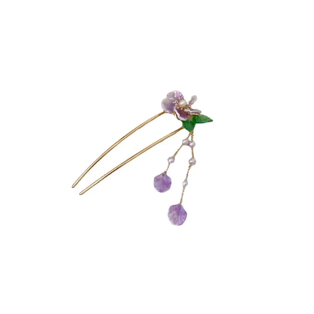 

Для девочек Ретро цветок кисточка Свадебный жемчуг китайская вилка для волос металлическая заколка для волос Корейский Hanfu шпильки для волос женские шпильки для волос