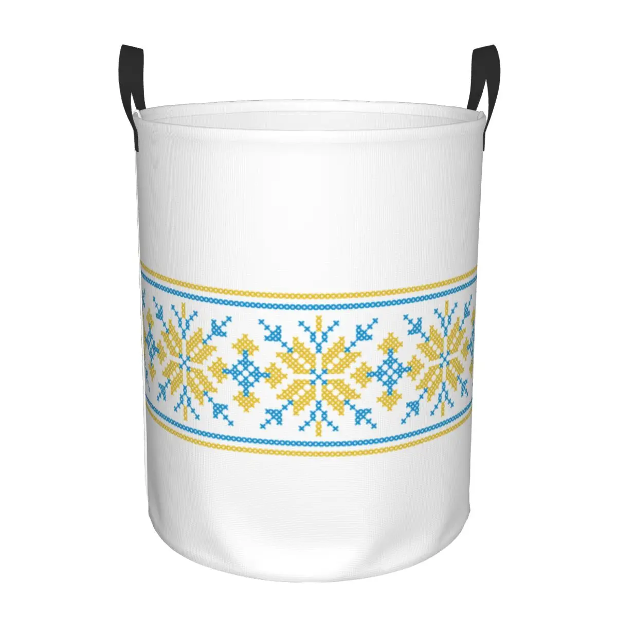 Изготовленная на заказ украинская традиционная корзина для белья с вышивкой