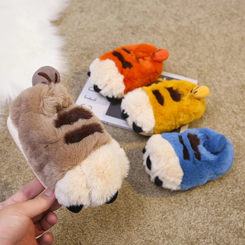 Cute Tiger Paw Family Slipper for Children Designer Funny Claw Animals Indoor Baby Shoes Slides Boys Girls Kids Home Slippers