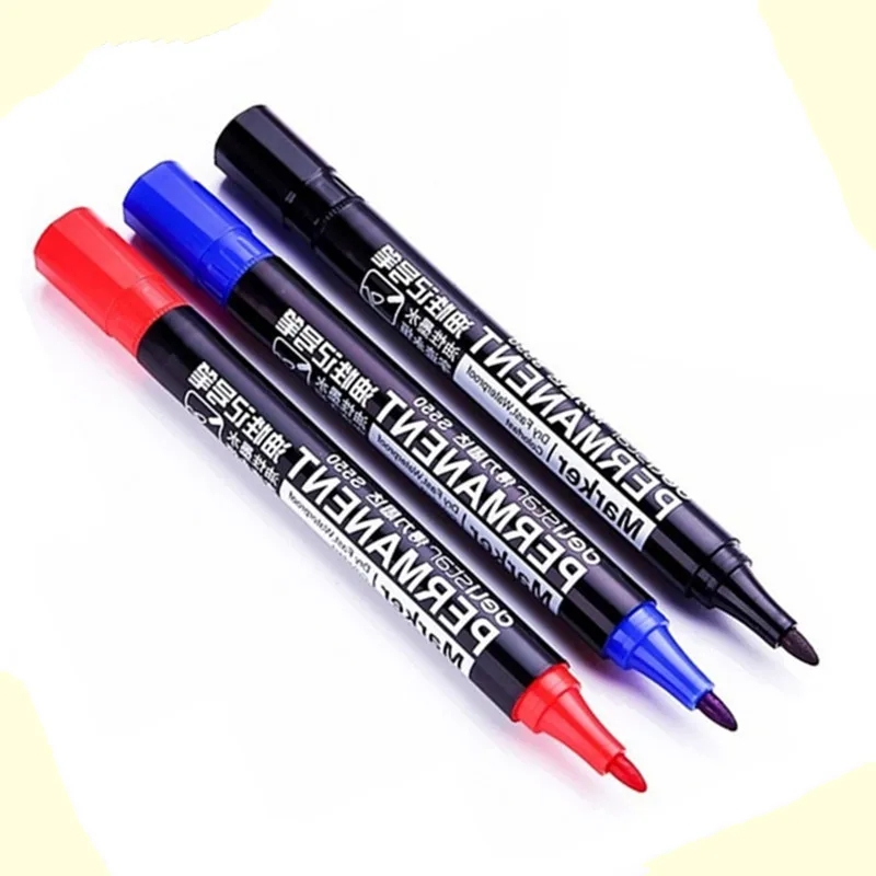 

Deli 1.5mm Black Red Fast Dry Oily Waterproof Permanent Marker CD Mark Pen School Office Supply Stationery Student Painting Tool