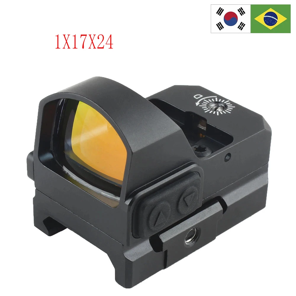 

Tactical Optics 1x17x24 Red Dot Scope Pistol Handgun Sight IPX6 Water Proof Fit 21mm Picatinny GLOCK 17 19 9mm AR15 M4 AK