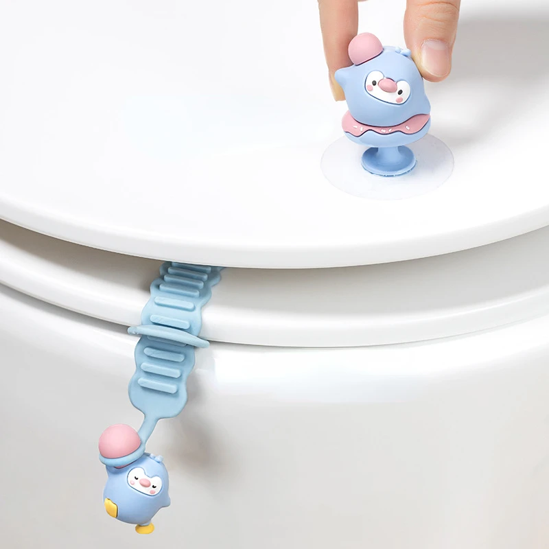 

Cartoon Penguin Toilet Seat Lifter Toilet Lifting Device Avoid Touching Toilet Lid Handle Pot Seat Lifter WC Accessories
