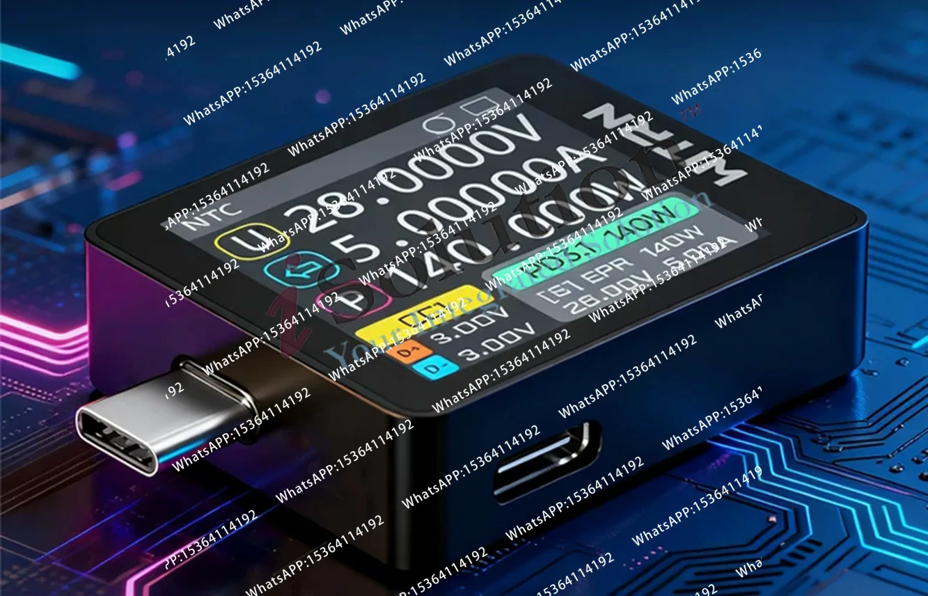 Фото Измеритель мощности K2 Tester WITRN, USB-измеритель напряжения/тока, протокол быстрой зарядки PD3.1, автоматическое определение №2