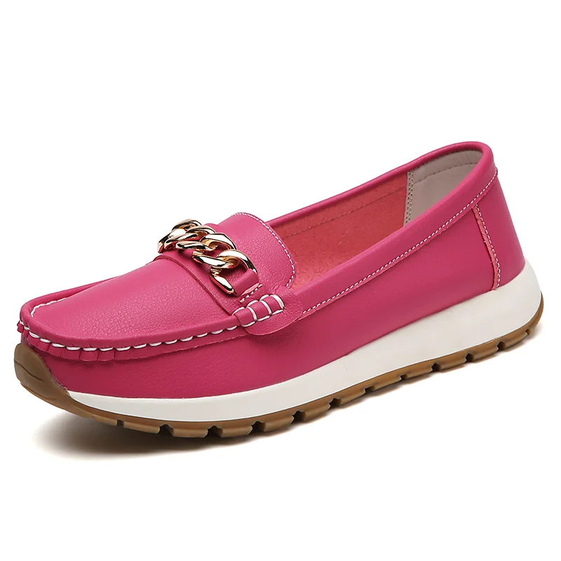 Женская нескользящая повседневная рабочая кожаная женская обувь больших