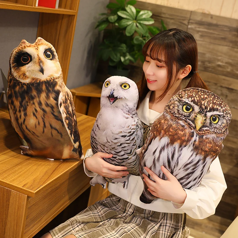 

50cm Simulation Owl Plush Toys Cute Stuffed Animals Bird Plush Doll Soft Pillows Funny Birthday Gifts for Children Kids Baby