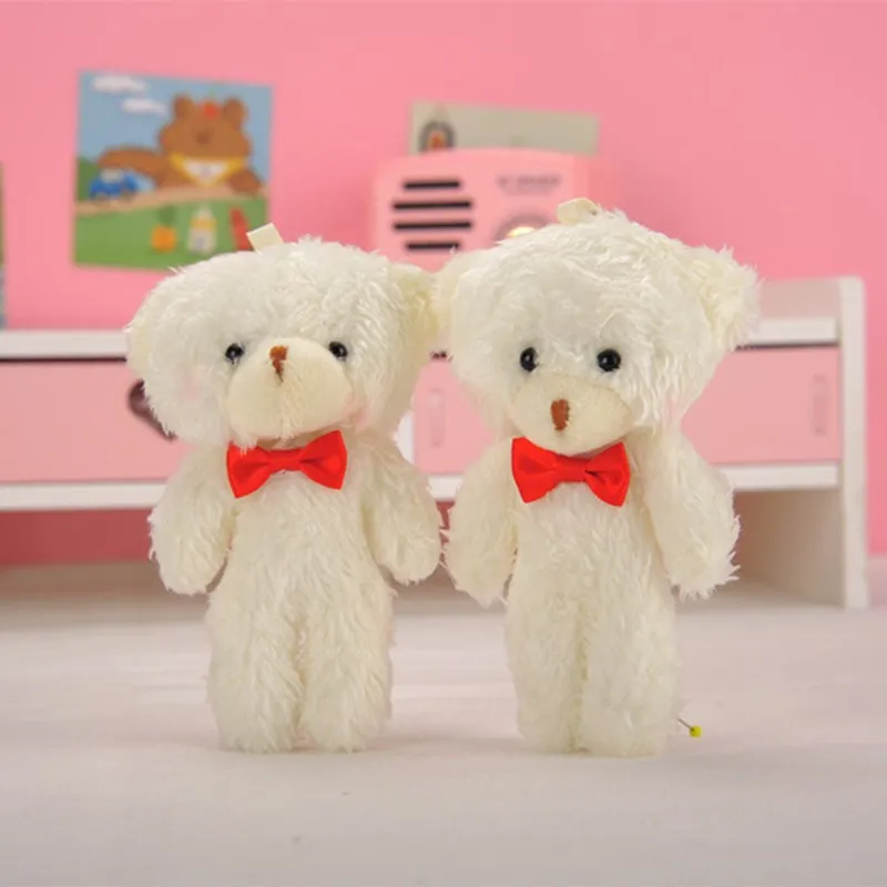 Модный милый брелок с бусинами в виде бежевого Мишки Тедди 10 см для ключей