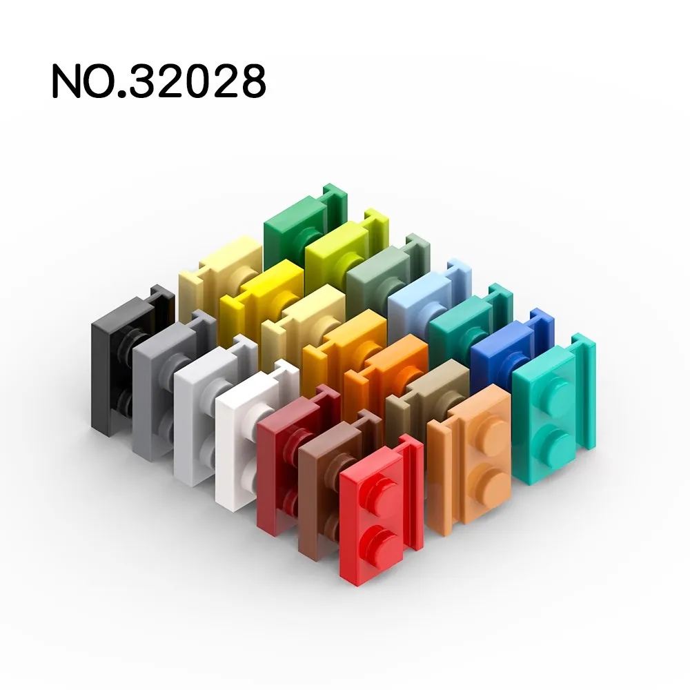 100 шт. 32028 модификация 1x2 con binario porta fai da te scanalatura speciale blocchi educativi mattoni giocattoli per bambini
