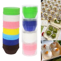 100pcs 7 colors cupcake cup baking muffin case cup oil proof paper cake wrapper pastry tool kitchen wedding birthday party decor