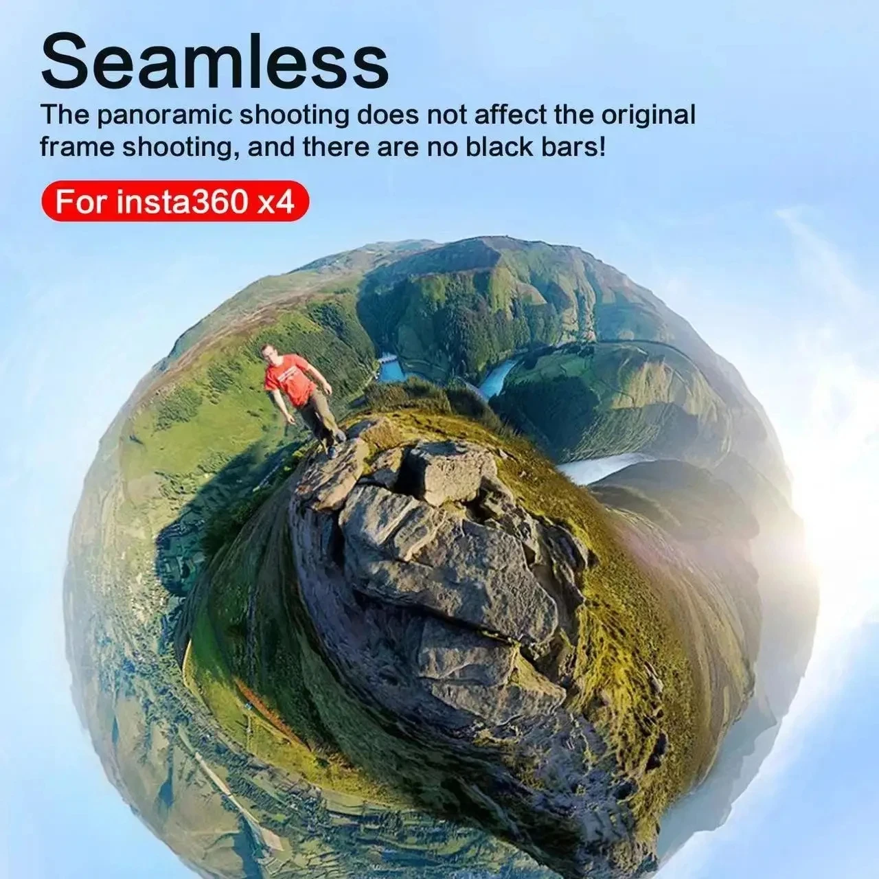 Защита объектива для Insta360 X4 вращающаяся от царапин Высокое качество Защитная