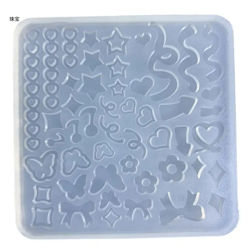 X5QE цветная полоска силиконовая форма эпоксидная смола литейная кулон украшение