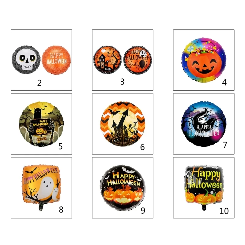 

50 шт., фольгированные воздушные шары 18 дюймов для Хэллоуина