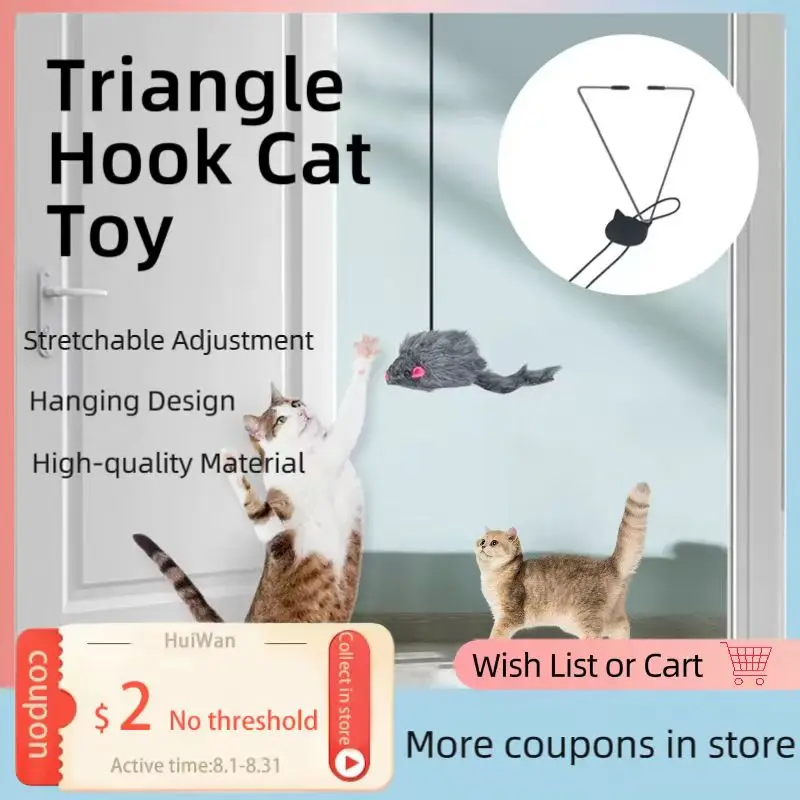 

Amusing Cat Toy Triangle Hook Adjustable Telescopic Hanging Door Puppy Calming Aide Dog Clothes for Medium Dogs